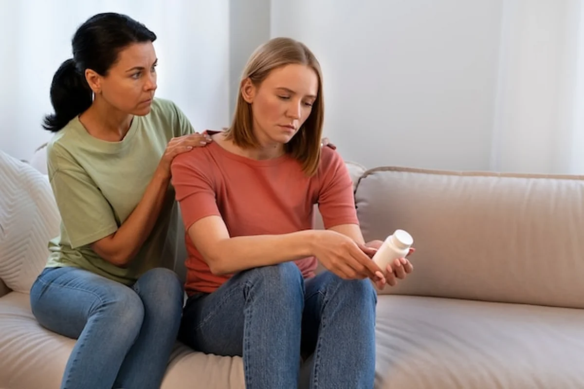 Kobieta przechodząca proces aborcji