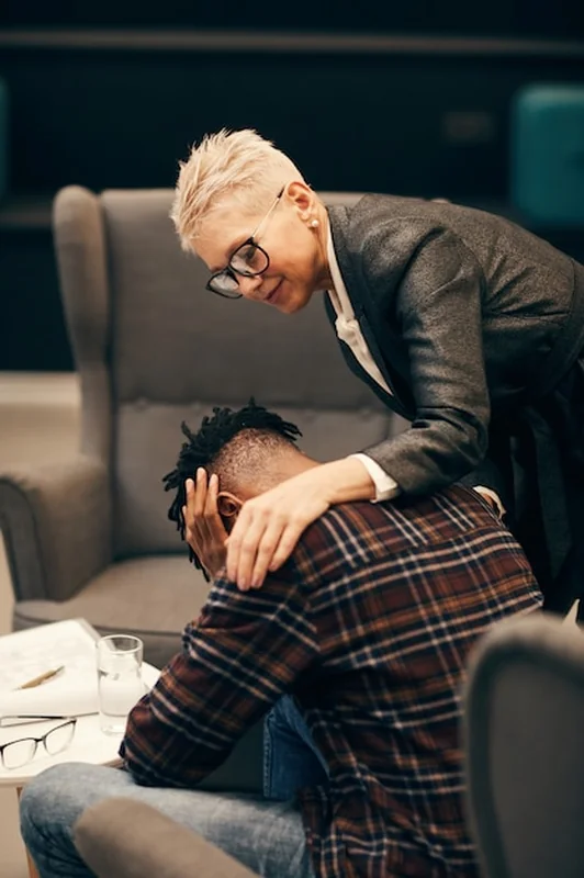 Psycholog wspierający pacjenta